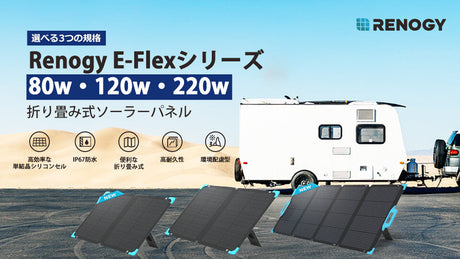 新規格が登場!折り畳みソーラーパネル E.FLEXシリーズ【RENOGY JAPAN】