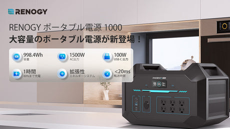 新発売!大容量RENOGYポータブル電源 1000