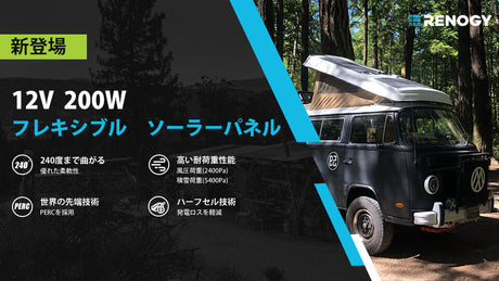 【新登場】フレキシブルソーラーパネル 200W