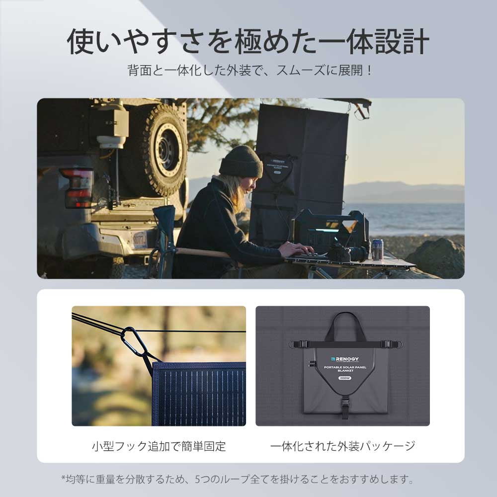 200W/400W 折り畳みソーラーパネルブランケット