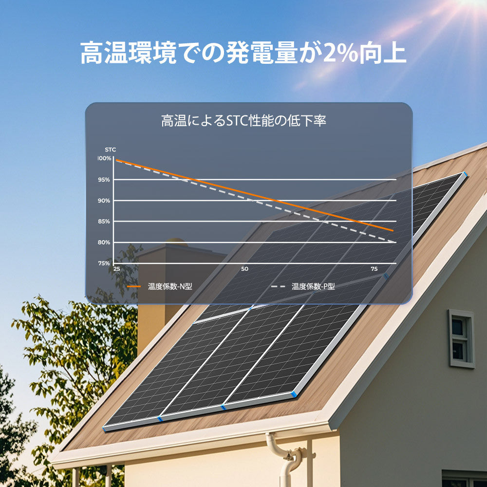 Renogy 200W 24V N型高効率 ソーラーパネル