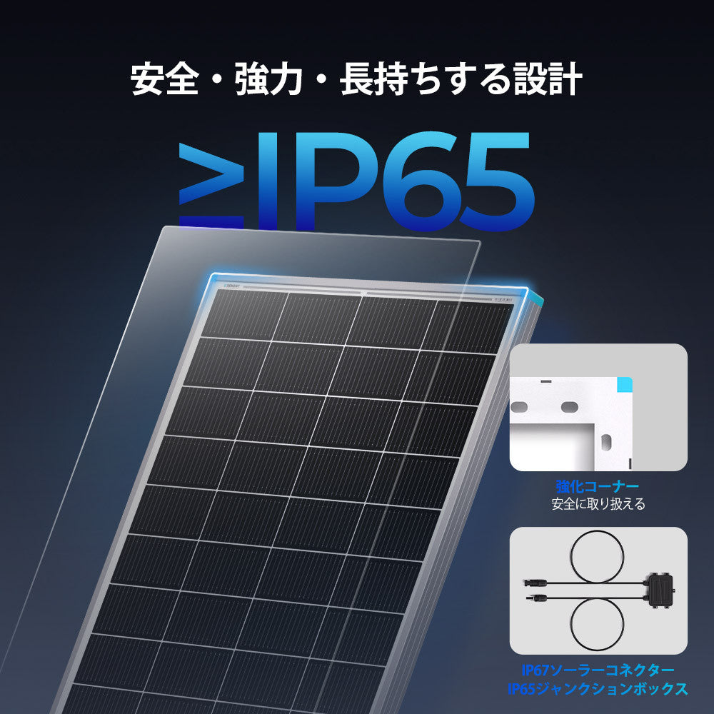 Renogy 200W 24V N型高効率 ソーラーパネル