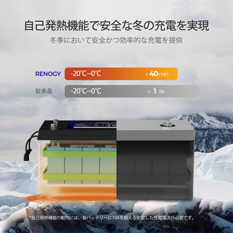 Renogy ヒート機能付き 24V 200Ah リン酸鉄リチウムイオンバッテリー+2000W 24V 純正弦波インバーター+60A MPPT チャージコントローラー セット