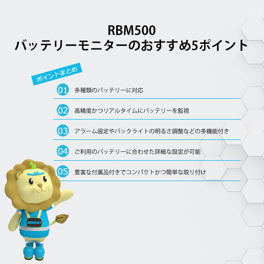 RBM500 バッテリーモニター 電圧計&電流計
