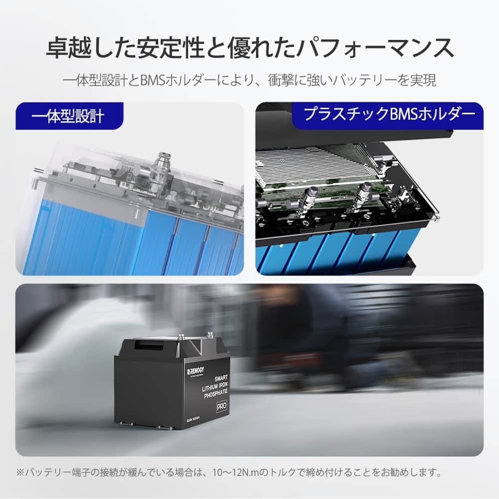 ヒート機能付き Pro シリーズ 12V 100Ahリン酸鉄リチウムイオンバッテリー