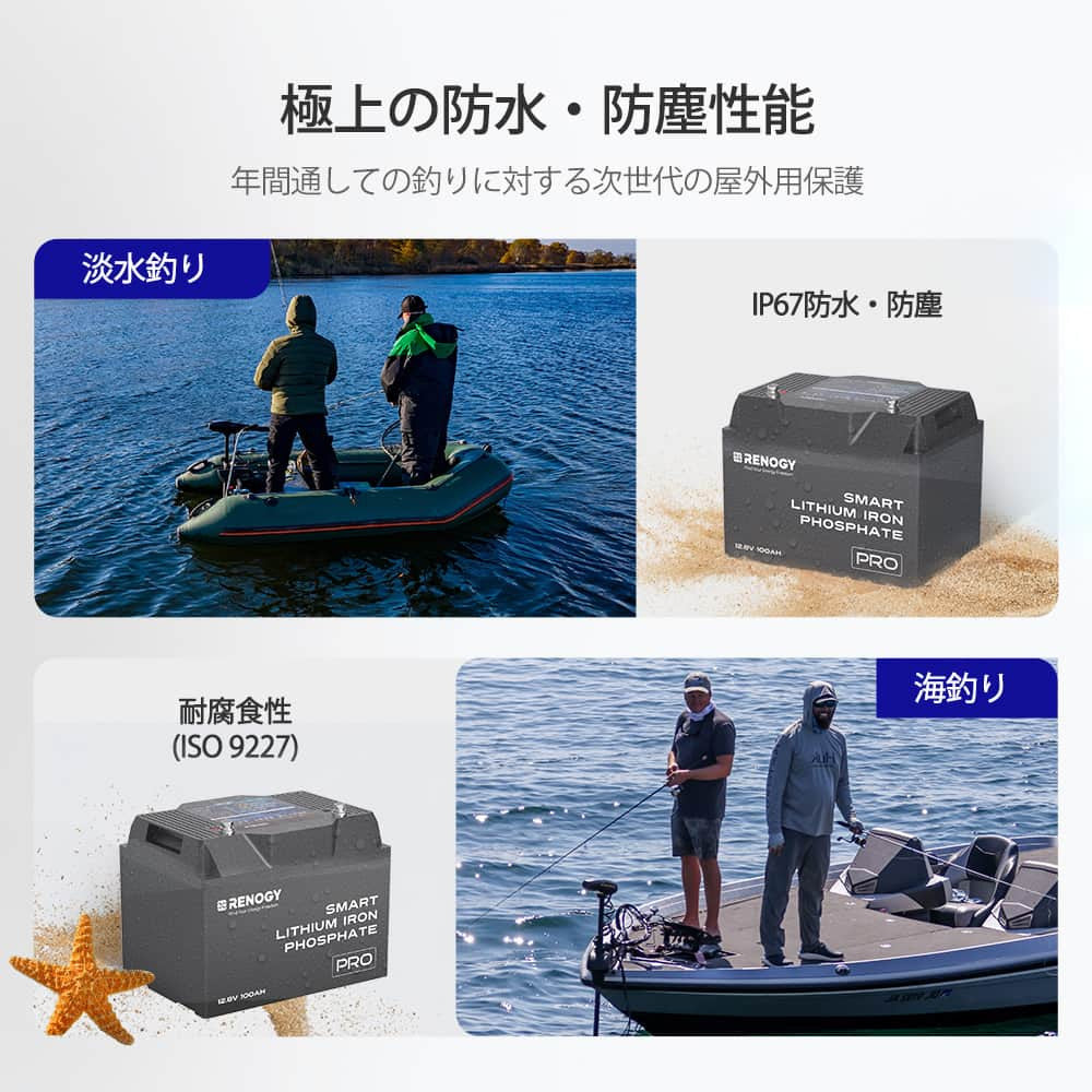 ヒート機能付き Pro シリーズ 12V 100Ahリン酸鉄リチウムイオンバッテリー