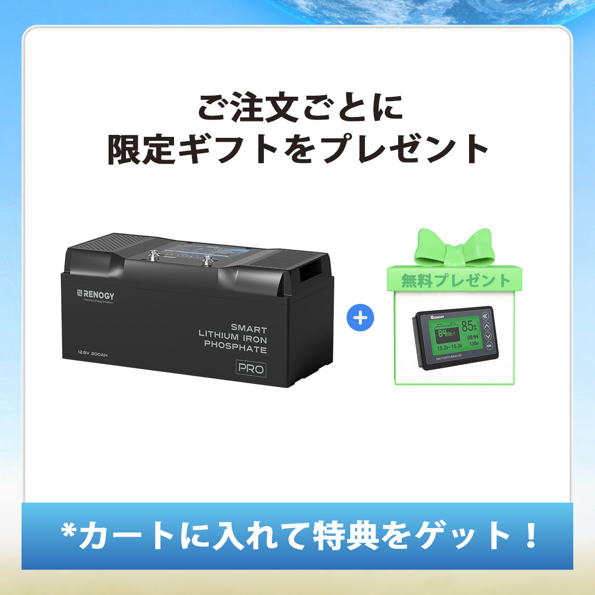 ヒート機能付き Pro シリーズ 12V 200Ah/100Ahスマートリン酸鉄 