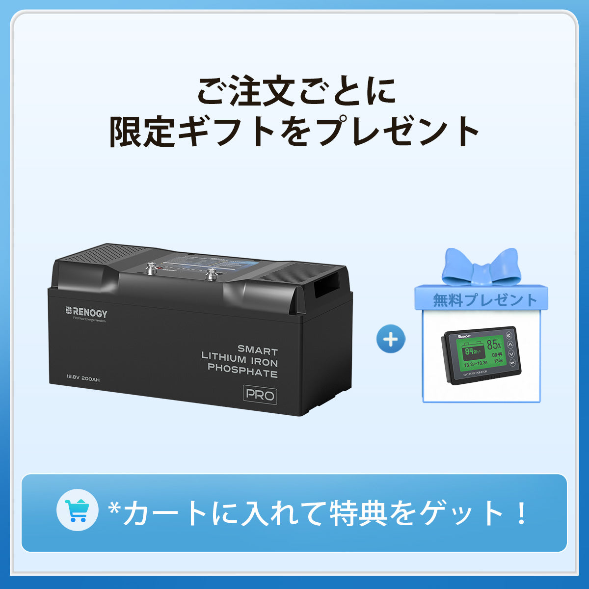 ヒート機能付き 12V 200Ah/100Ah Pro シリーズ リン酸鉄リチウムイオンバッテリー Bluetooth内蔵