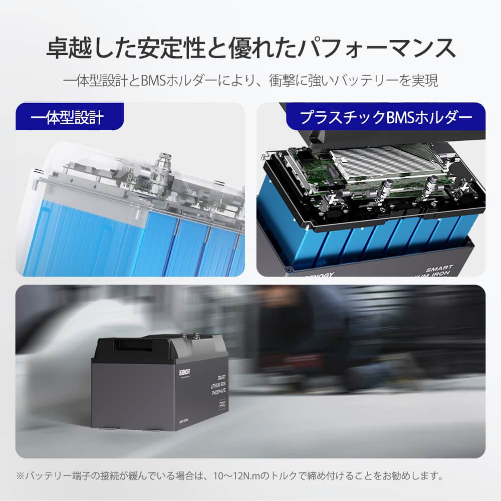 ヒート機能付き Pro シリーズ 12V 200Ahスマートリン酸鉄リチウムイオンバッテリー Bluetooth内蔵