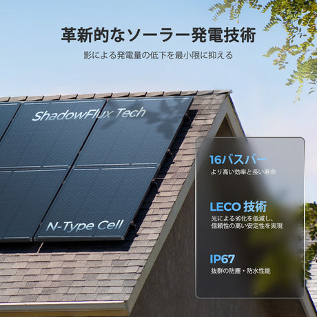 120W ShadowFluxシリーズ N型 ソーラーパネル