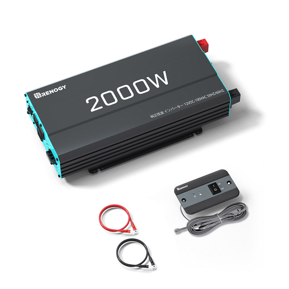 2000W 12V 純正弦波インバーター  DC-AC 50/60HZ切替可能  オフグリッド キャンピングカー モーターホーム用
