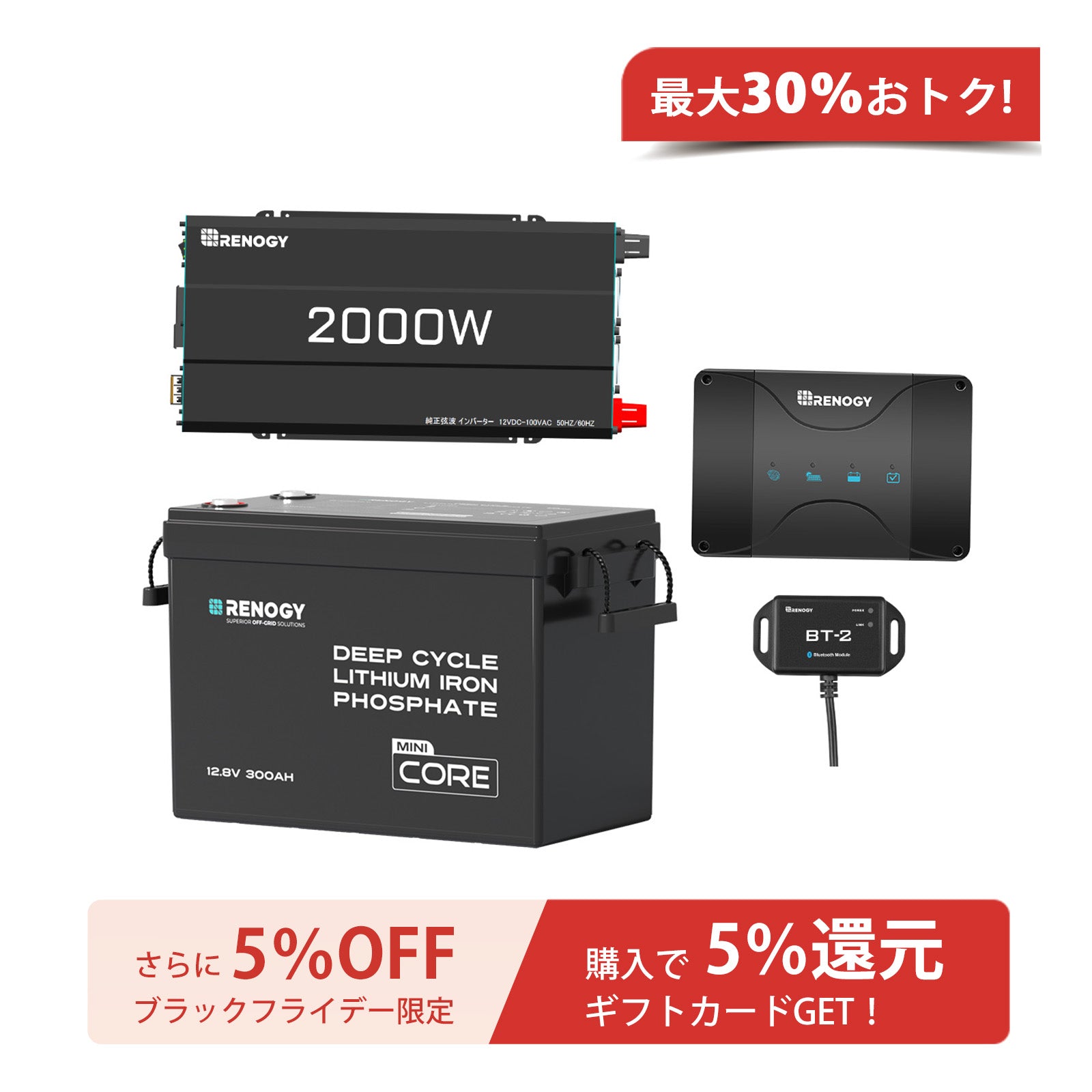 RBM500 バッテリーモニター 電圧計＆電流計 | Renogy JP