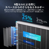 100W/200W N-Type 両面発電ソーラーパネル