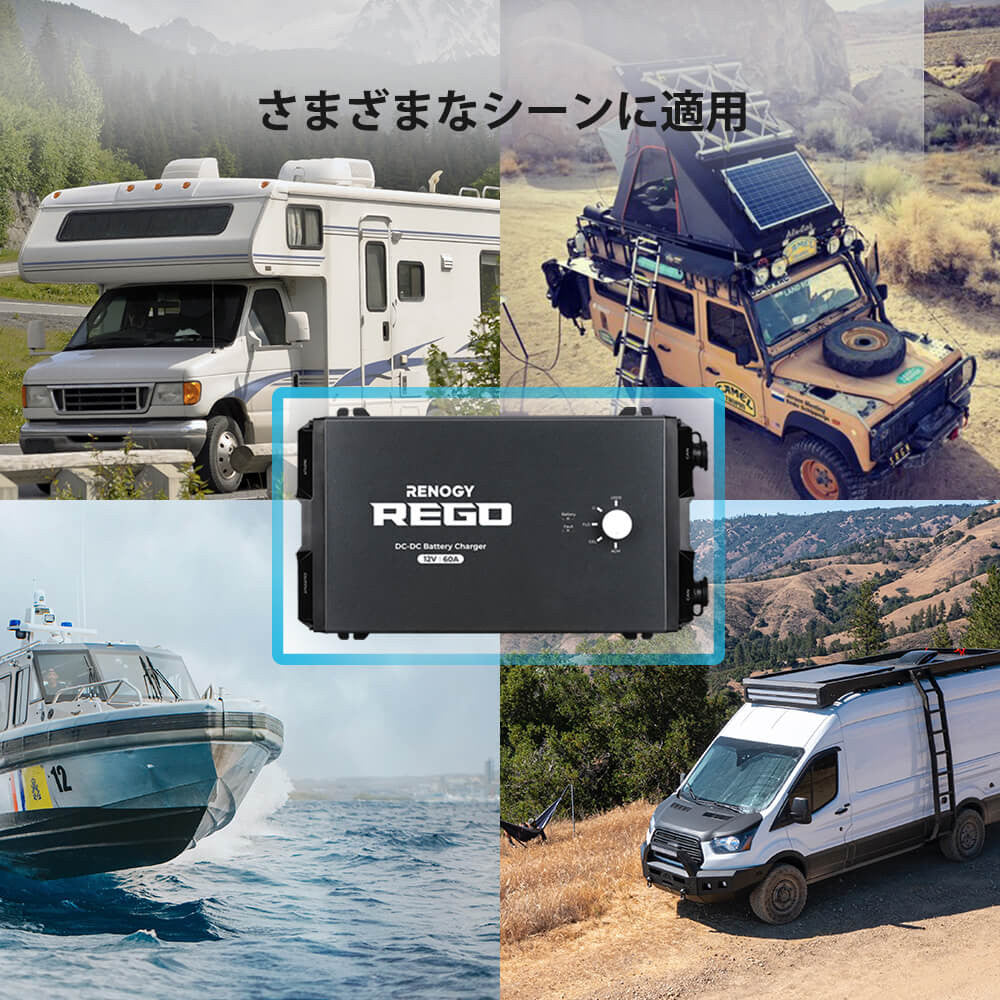 REGOシリーズ 走行充電器12V 60A Bluetoothモジュール内蔵