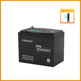 12V 100Ah トローリングモーターリン酸鉄リチウムイオンバッテリー Bluetooth付き