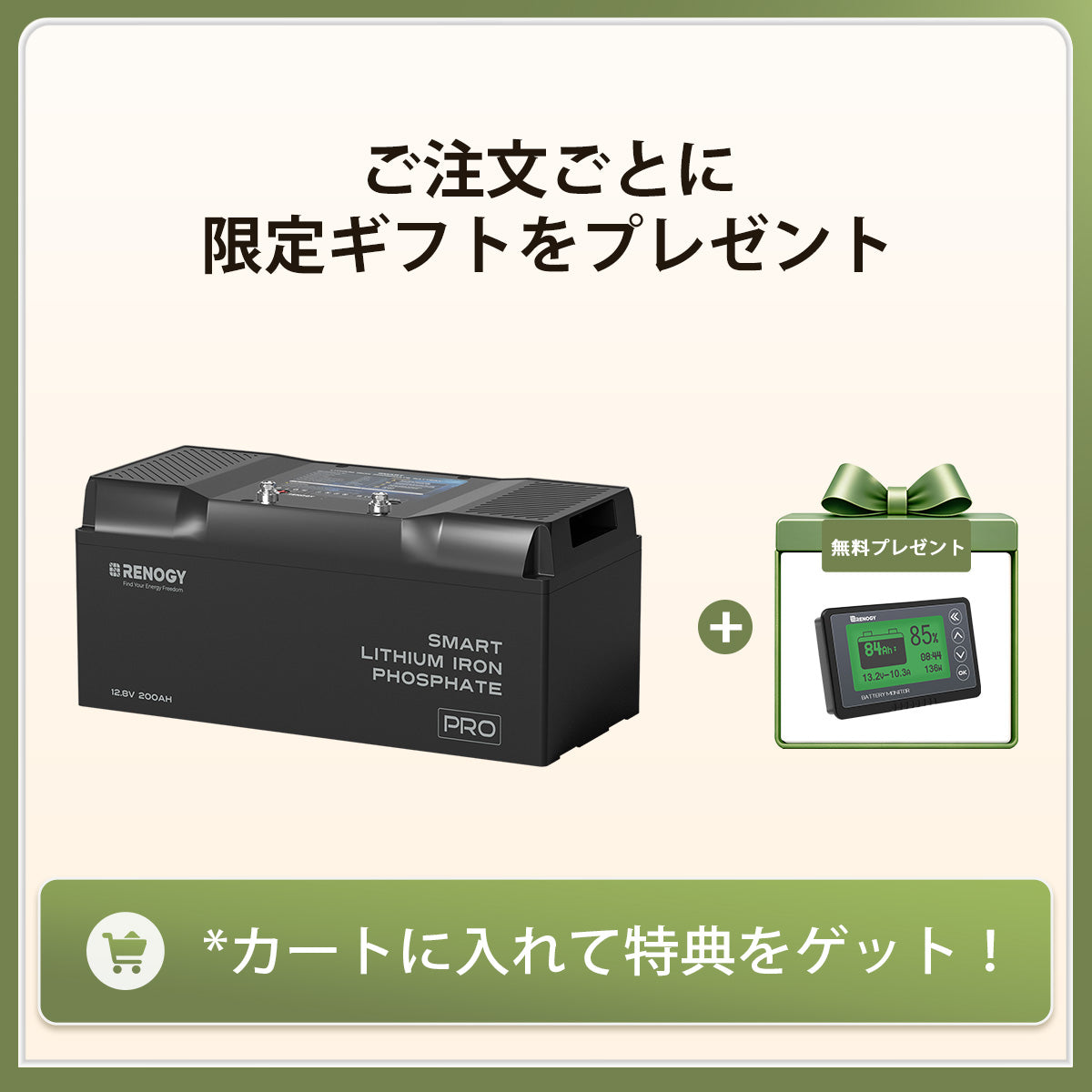 ヒート機能付き 12V 200Ah/100Ah Pro シリーズ リン酸鉄リチウムイオンバッテリー Bluetooth内蔵