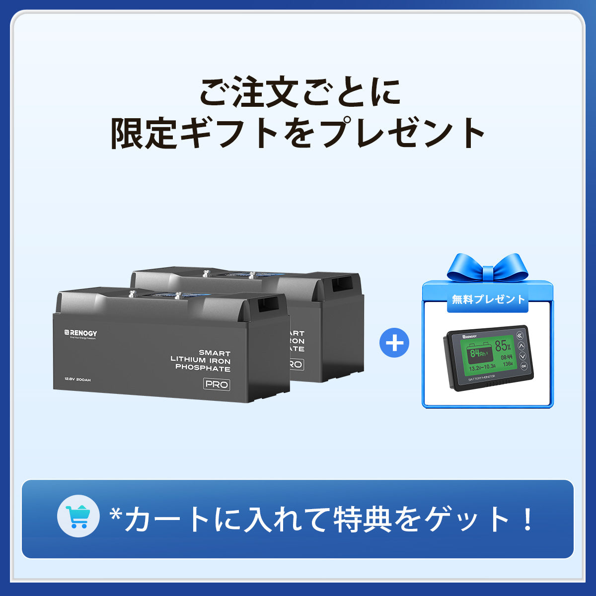 ヒート機能付き 12V 200Ah/100Ah Pro シリーズ リン酸鉄リチウムイオンバッテリー Bluetooth内蔵