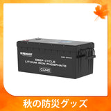 12V 200Ah Coreシリーズ リン酸鉄リチウムイオンバッテリー 5000+サイクル