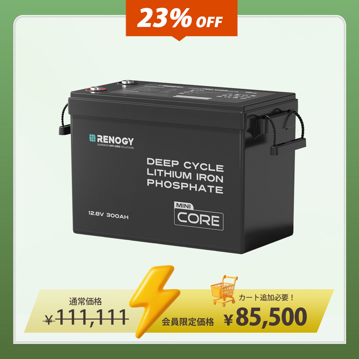 12V 300Ah/200Ah/100Ah Core シリーズ Mini リン酸鉄リチウムイオンバッテリー