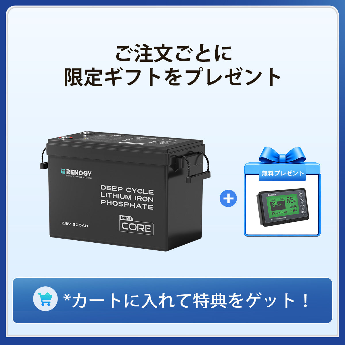 12V 300Ah/200Ah/100Ah Core シリーズ Mini リン酸鉄リチウムイオンバッテリー