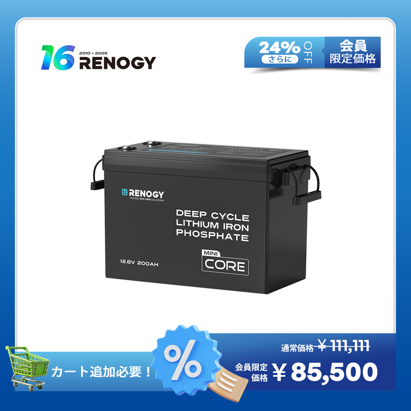 12V 300Ah Coreシリーズ Mini リン酸鉄リチウムイオンバッテリー