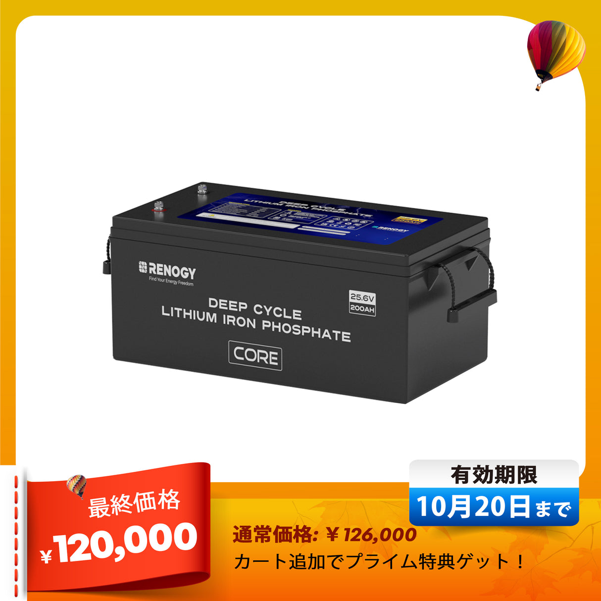 ヒート機能付き 24V200Ah/ 100Ah Core LTシリーズ リン酸鉄リチウムイオンバッテリー