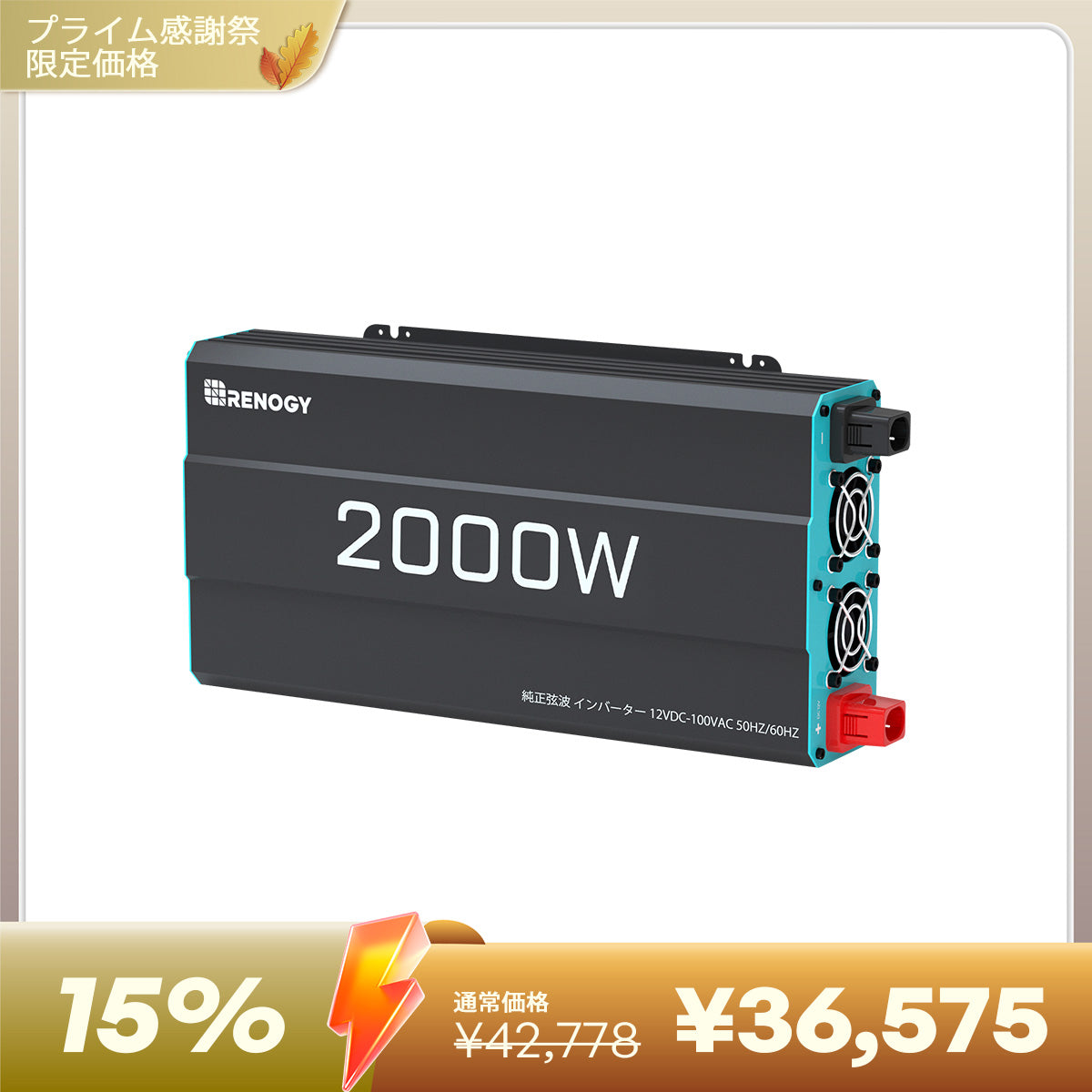 2000W/1000W 12V 純正弦波インバーター  DC-AC 50/60HZ切替可能  オフグリッド キャンピングカー モーターホーム用