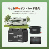 100Ah パワーキット｜100Ahヒート機能付きリン酸鉄リチウムイオンバッテリー+1000Wインバーター＋30A DCC 走行充電器