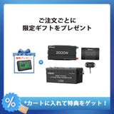 300Ah パワーキット（ヒート機能付き）｜300Ahヒート機能付きリン酸鉄リチウムイオンバッテリー+2000Wインバーター＋50A DCC 走行充電器