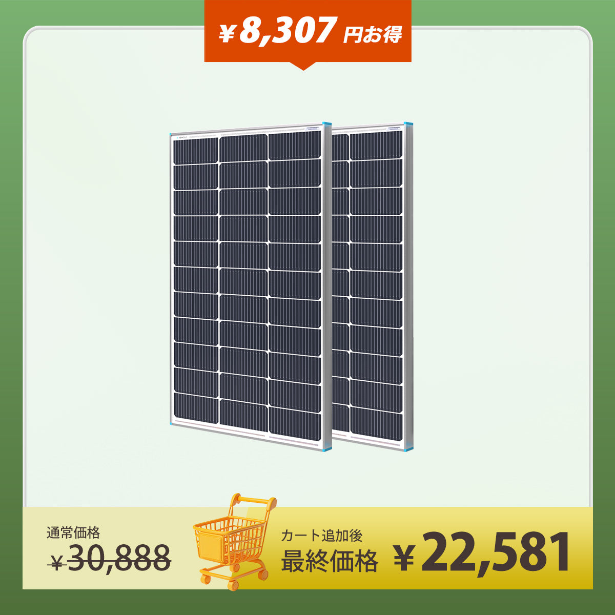 Renogy 100W 12V N型高効率 ソーラーパネル