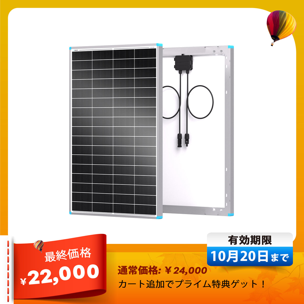Renogy 200W/175W/100W N型高効率 ソーラーパネル