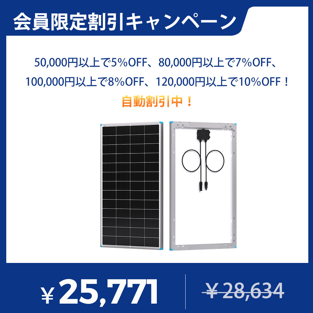 【新発売】早割価格 Renogy 200W 24V N型高効率 ソーラーパネル