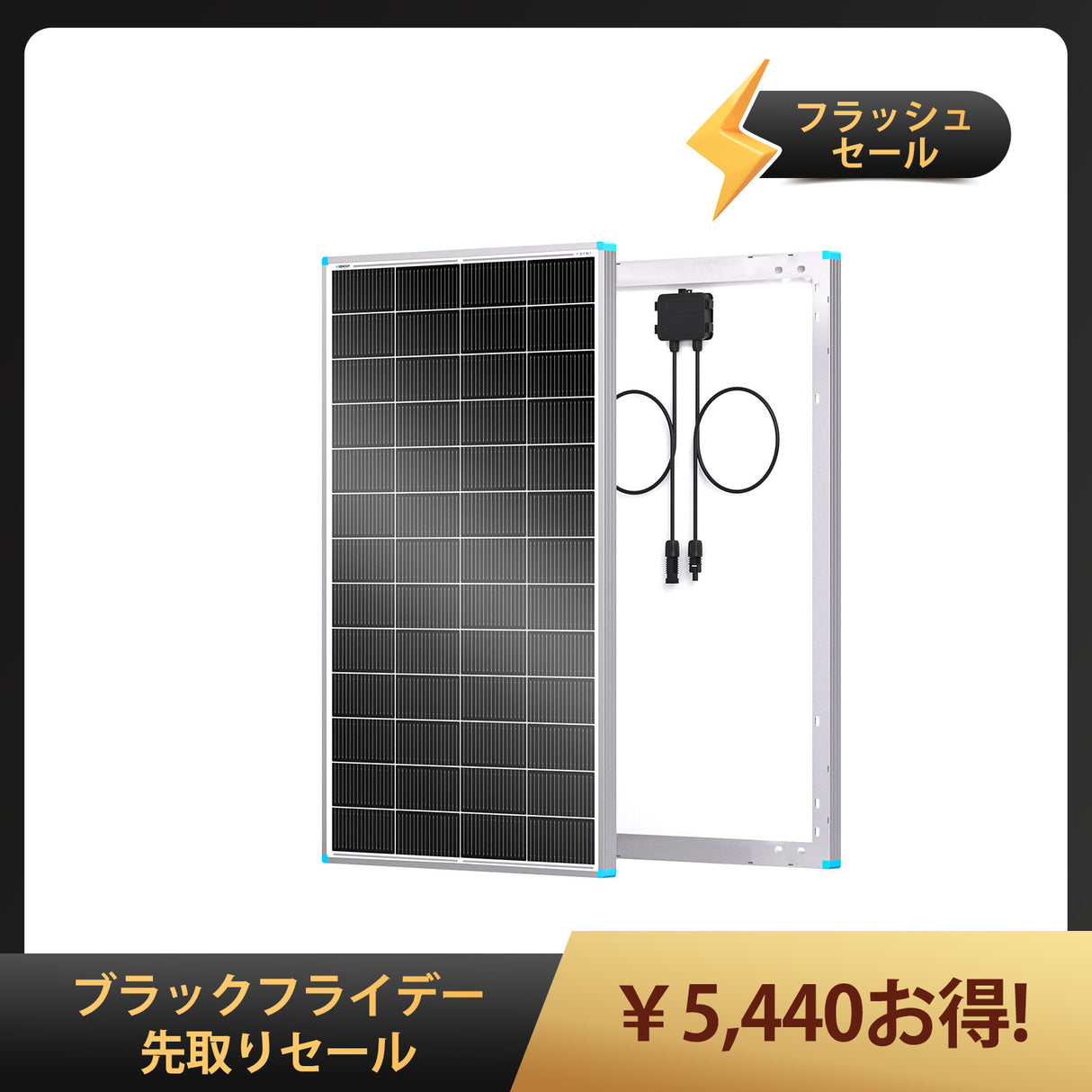 Renogy 200W 24V N型高効率 ソーラーパネル