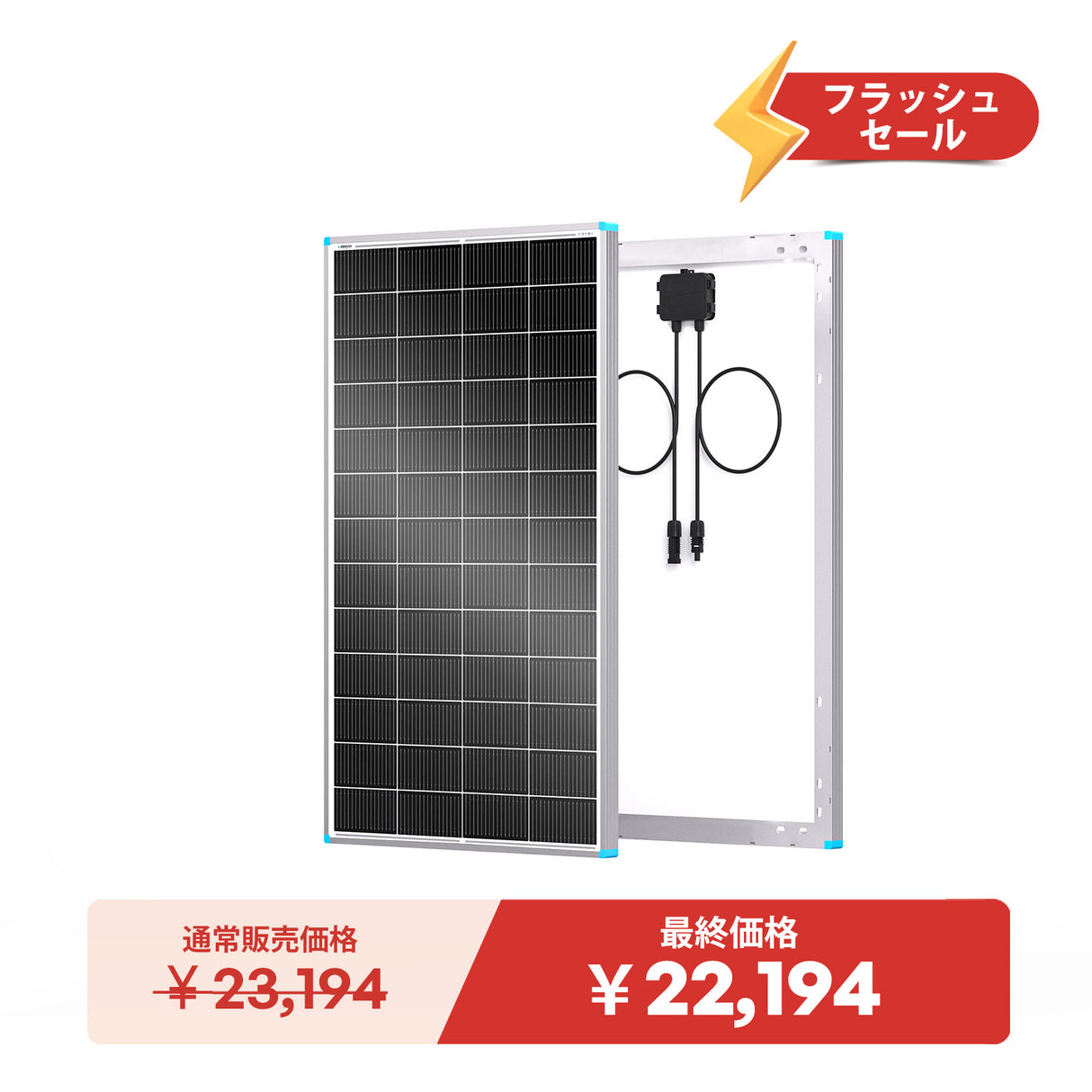 Renogy 200W 24V N型高効率 ソーラーパネル