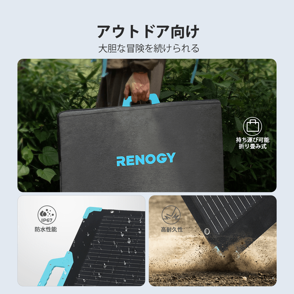 折り畳みソーラーパネル 220W E.FLEXシリーズ 