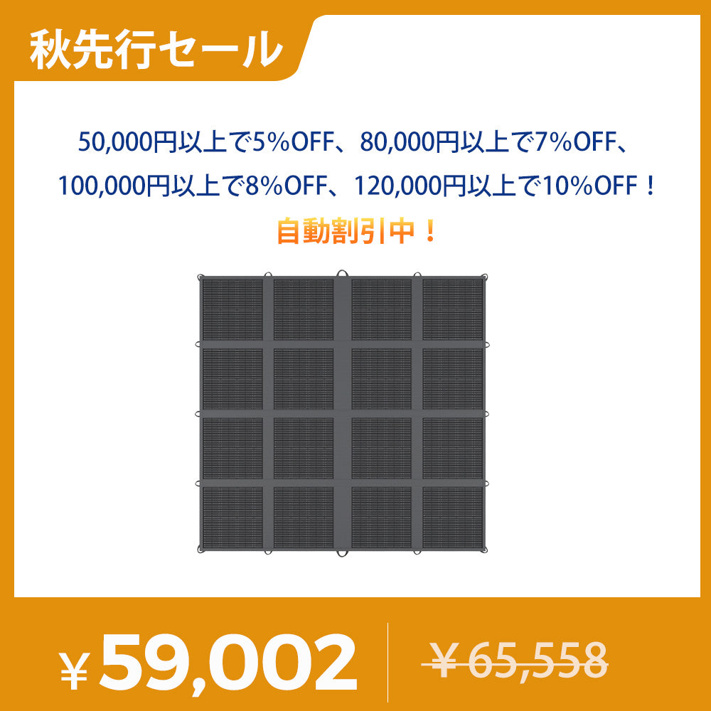 【新発売】400W 折り畳みソーラーパネルブランケット