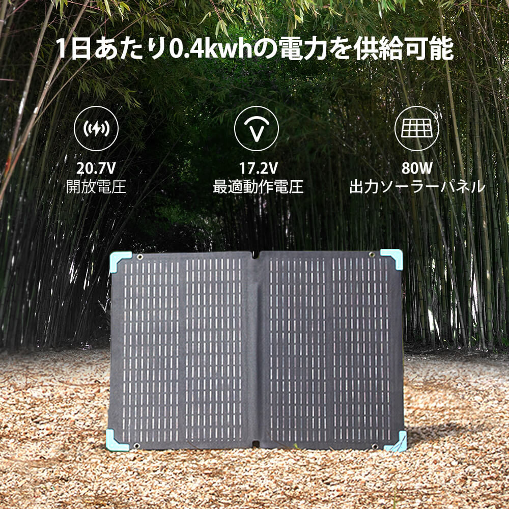 折り畳みソーラーパネル 80W E.FLEXシリーズ