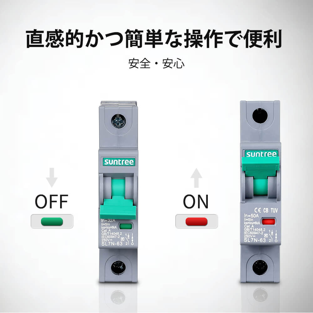 DCミニチュアサーキットブレーカー 1P