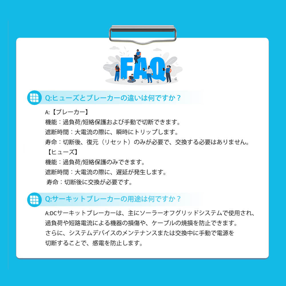 DCミニチュアサーキットブレーカー 1P