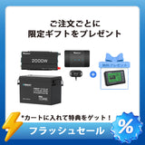 300Ah パワーキット｜300Ahリン酸鉄リチウムイオンバッテリー+2000Wインバーター＋50A DCC 走行充電器