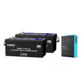 Renogy ヒート機能付き 24V 200Ah リン酸鉄リチウムイオンバッテリー+2500W 24V 純正弦波ハイブリッドソーラーインバーター　　セット