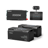 Renogy ヒート機能付き 12V 200Ah リン酸鉄リチウムイオンバッテリー Bluetooth内蔵*2個+2000W 12V 純正弦波インバーター+12V 50A DCC 走行充電器　セット